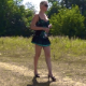 A blonde woman takes a semi-soft, coiling shit in an outdoor location. She wipes her ass and shows us the poop pile on the ground. Full audio track. Presented in 720P HD. Over 520MB. Over 1.5 minutes.